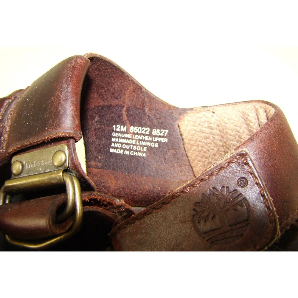 Timberland Smart Comfort Fisherman Mens Size 12M Brown Leather Sandals   DB3